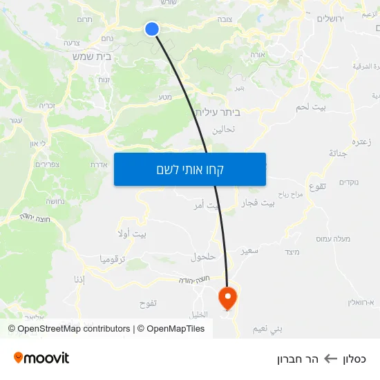 מפת כסלון להר חברון