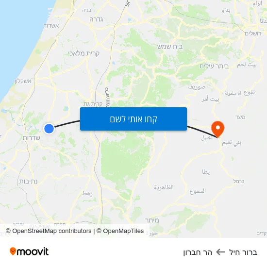 מפת ברור חיל להר חברון