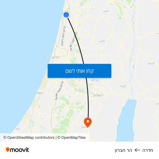 מפת חדרה להר חברון