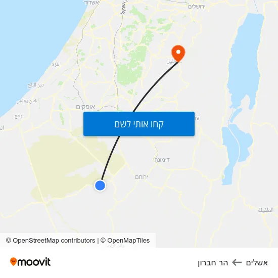 מפת אשלים להר חברון