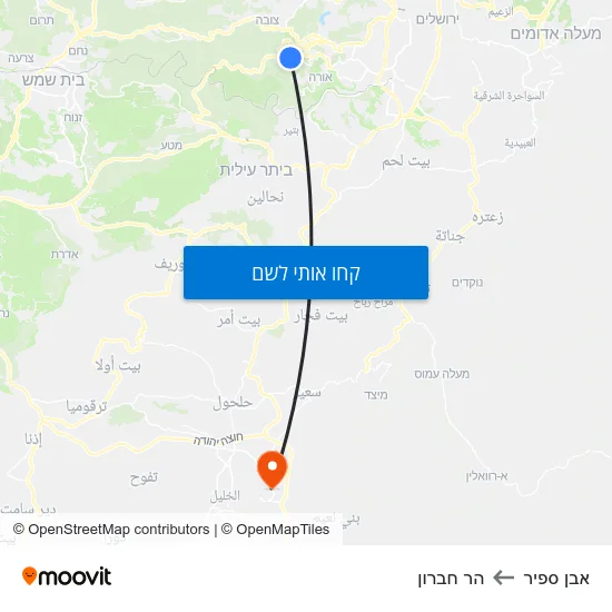 מפת אבן ספיר להר חברון