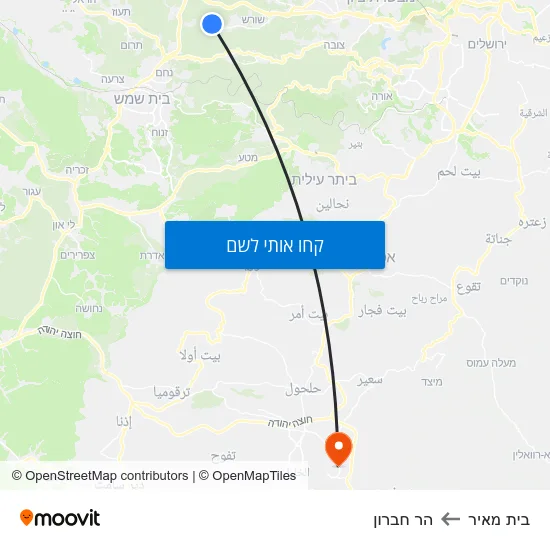 מפת בית מאיר להר חברון