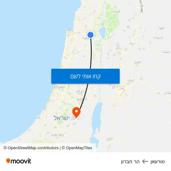 מפת טורעאן להר חברון