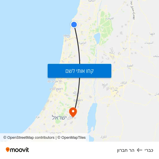 מפת כברי להר חברון