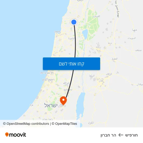 מפת חורפיש להר חברון