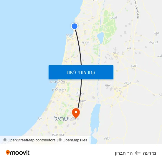 מפת מזרעה להר חברון