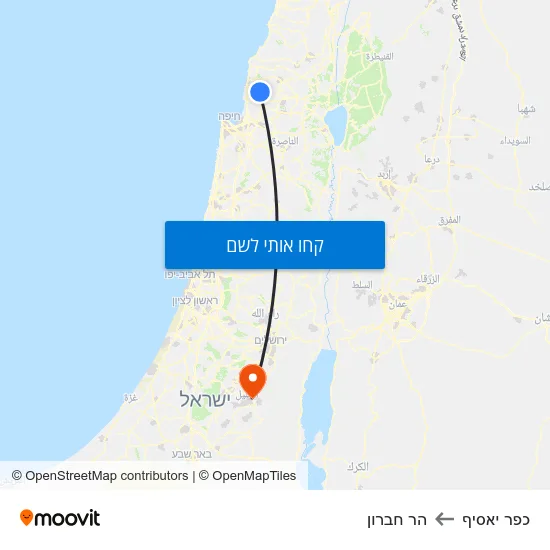 מפת כפר יאסיף להר חברון