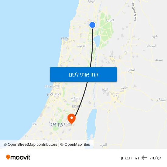 מפת עלמה להר חברון