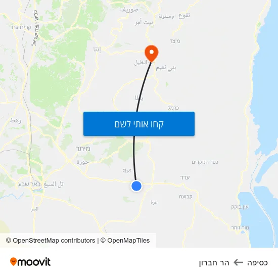 מפת כסיפה להר חברון