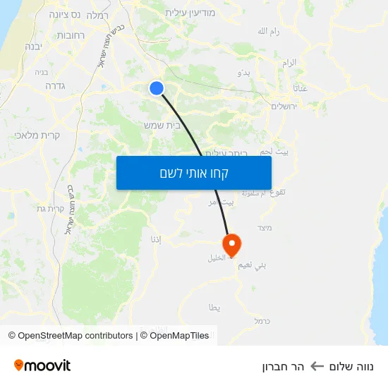 מפת נווה שלום להר חברון