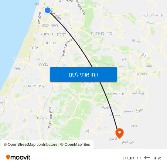 מפת אזור להר חברון