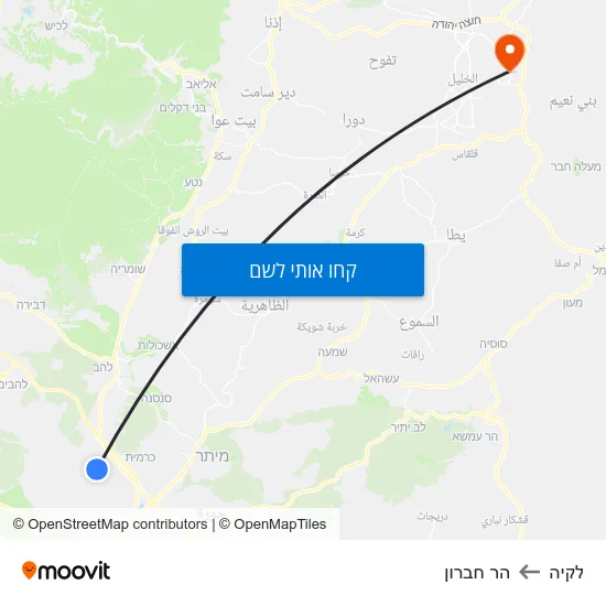 מפת לקיה להר חברון