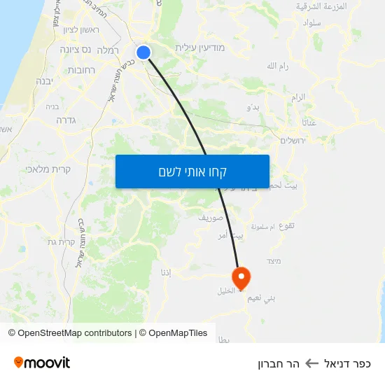 מפת כפר דניאל להר חברון