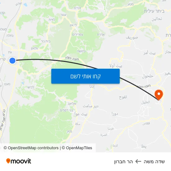 מפת שדה משה להר חברון