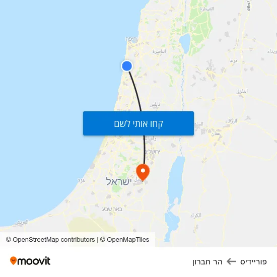 מפת פוריידיס להר חברון