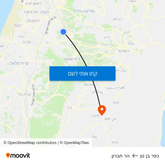 מפת כפר בן נון להר חברון