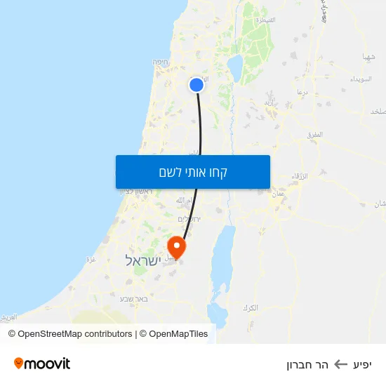 מפת יפיע להר חברון