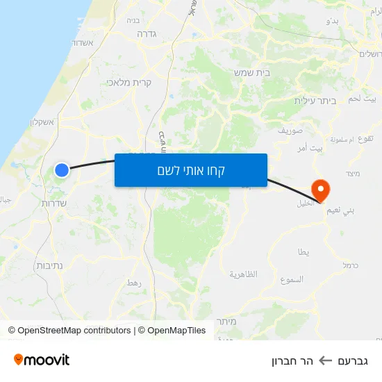 מפת גברעם להר חברון