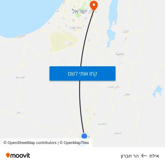 מפת אילת להר חברון