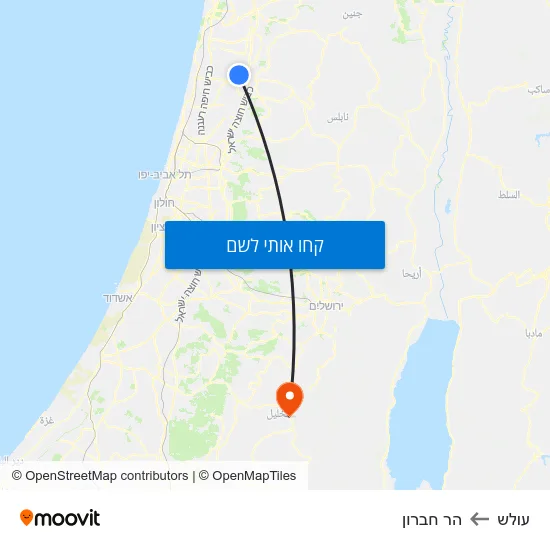 מפת עולש להר חברון
