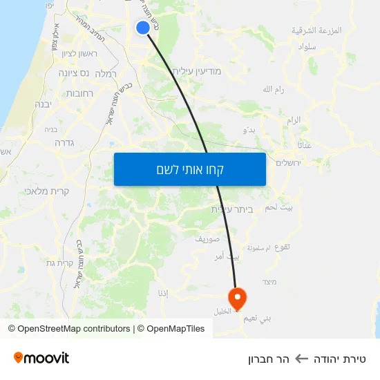 מפת טירת יהודה להר חברון