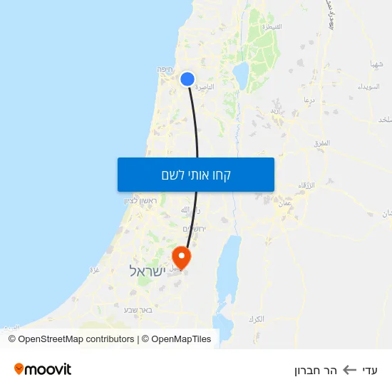 מפת עדי להר חברון