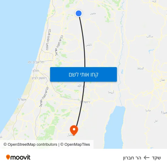 מפת שקד להר חברון