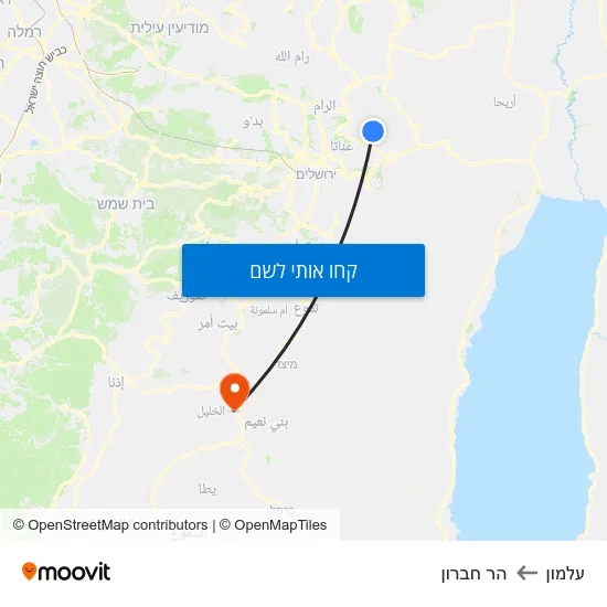 מפת עלמון להר חברון