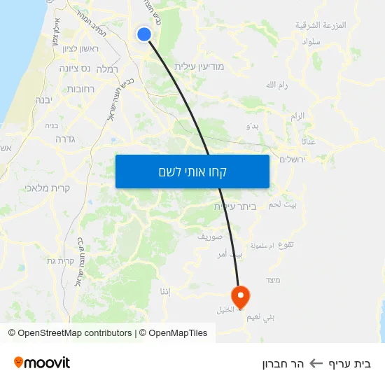 מפת בית עריף להר חברון