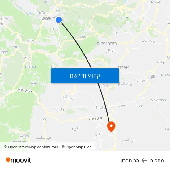 מפת מחסיה להר חברון