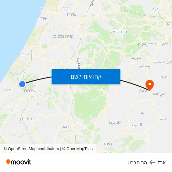 מפת ארז להר חברון