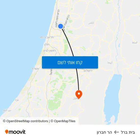 מפת בית ברל להר חברון