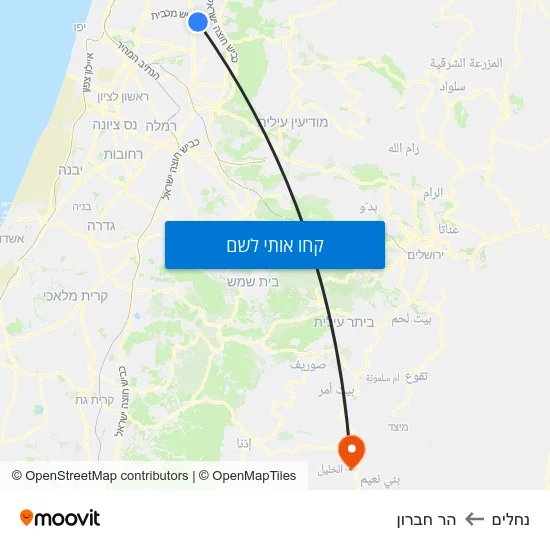 מפת נחלים להר חברון