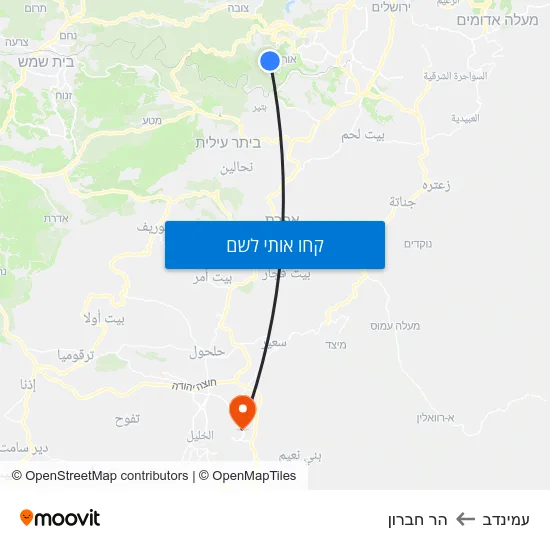 מפת עמינדב להר חברון