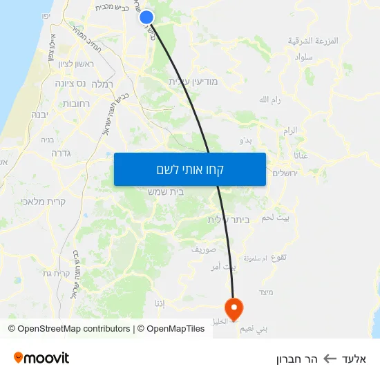 מפת אלעד להר חברון