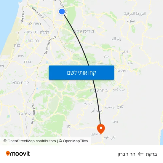 מפת ברקת להר חברון