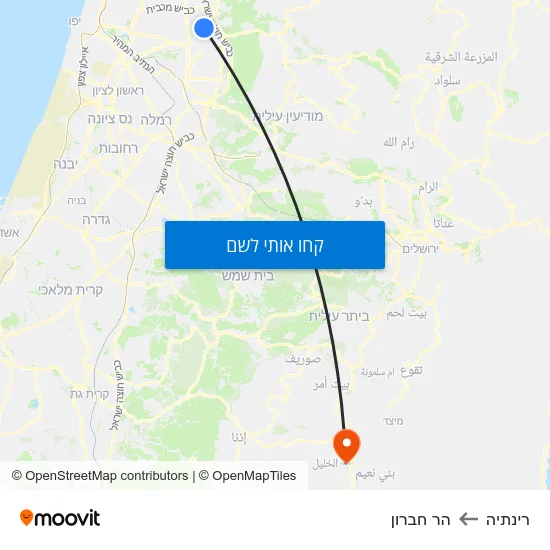 מפת רינתיה להר חברון