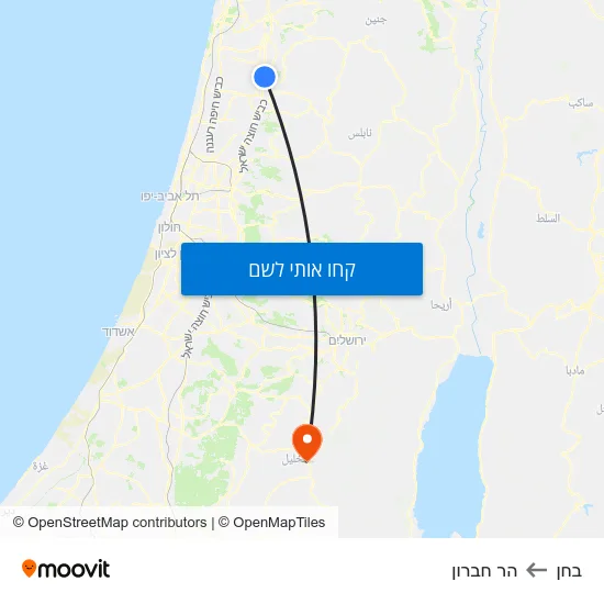 מפת בחן להר חברון