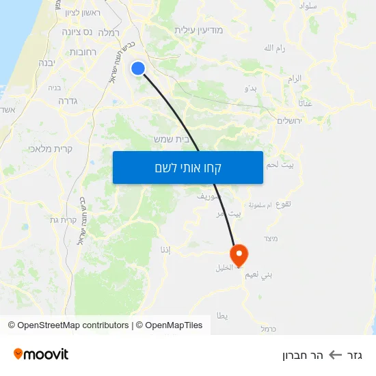 מפת גזר להר חברון