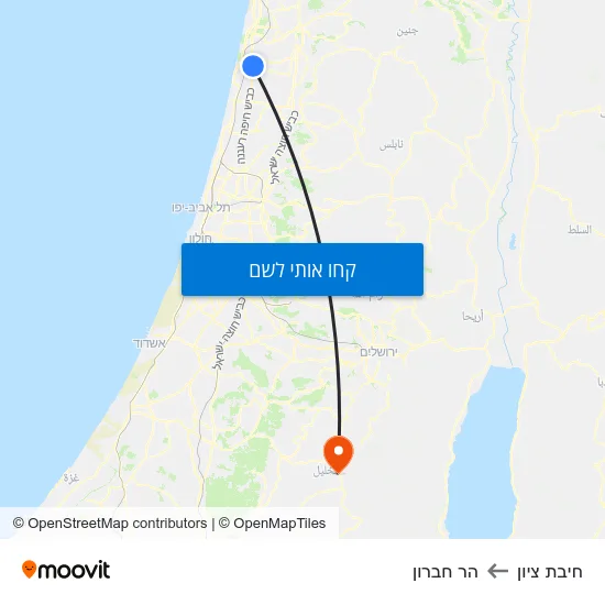 מפת חיבת ציון להר חברון