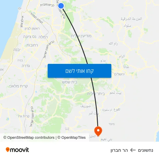 מפת נחשונים להר חברון