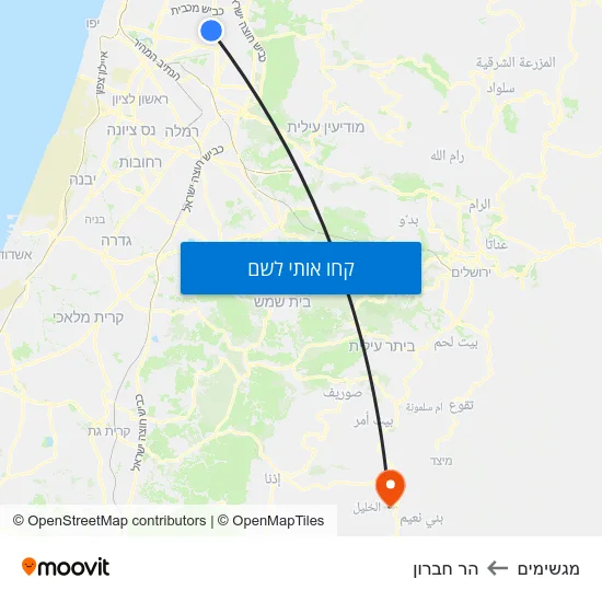 מפת מגשימים להר חברון