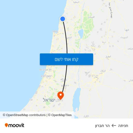 מפת חניתה להר חברון