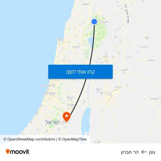 מפת גונן להר חברון