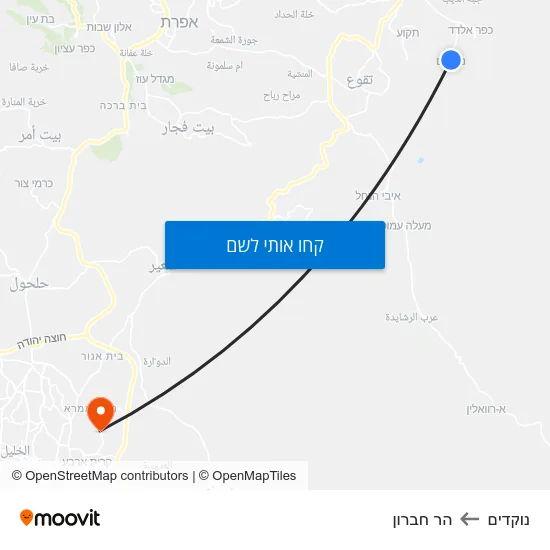 מפת נוקדים להר חברון