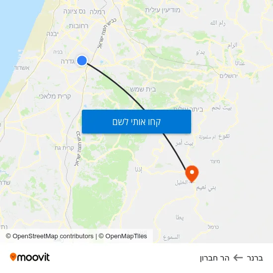 מפת ברנר להר חברון