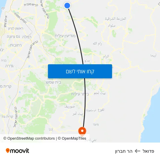 מפת פדואל להר חברון