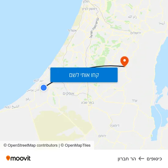 מפת כיסופים להר חברון
