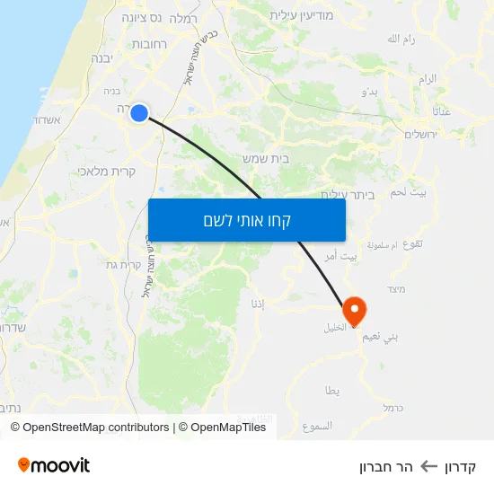 מפת קדרון להר חברון