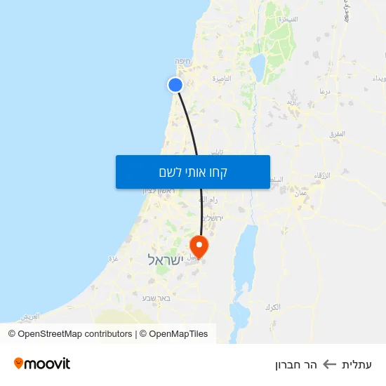 מפת עתלית להר חברון